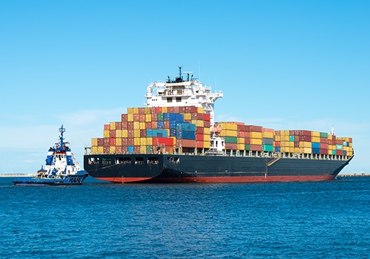 cargo ship on sea