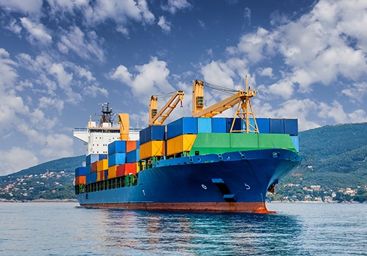 cargo ship on sea